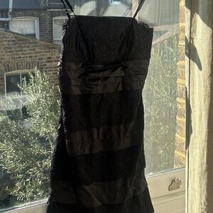 Valentino Italian made vintage little black dress whimsy sexy gothic
